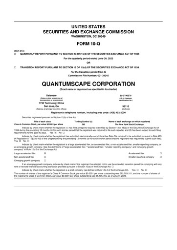 Thumbnail QuantumScape 10-Q Quarterly Report FY2023 