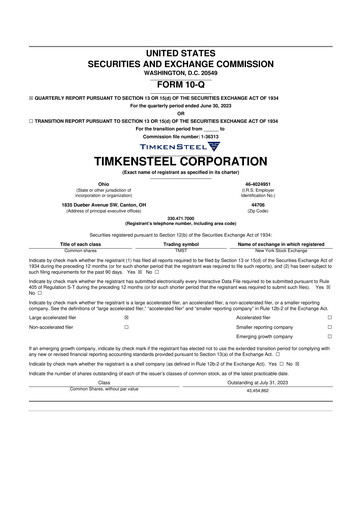 Thumbnail Metallus 10-Q Quarterly Report FY2023 