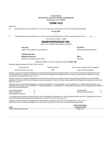 Thumbnail ManpowerGroup 10-Q Quarterly Report FY2023 