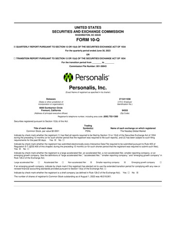 Thumbnail Personalis 10-Q Quarterly Report FY 