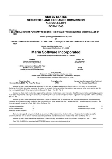 Thumbnail Marin Software 10-Q Quarterly Report FY2023 