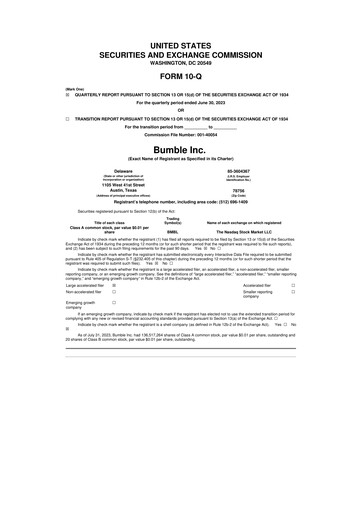 Thumbnail Bumble 10-Q Quarterly Report FY2023 