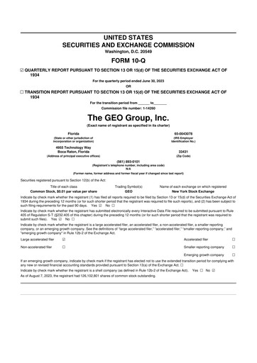 Thumbnail Geo Group 10-Q Quarterly Report FY2023 