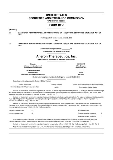 Thumbnail Rein Therapeutics 10-Q Quarterly Report FY2023 