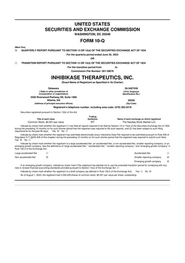 Thumbnail Inhibikase Therapeutics 10-Q Quarterly Report FY2023 