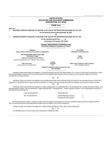 Thumbnail Range Resources
 10-Q Quarterly Report FY2023 