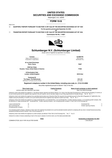 Vorschaubild SLB (Schlumberger) 10-Q Quartalsbericht 2023 