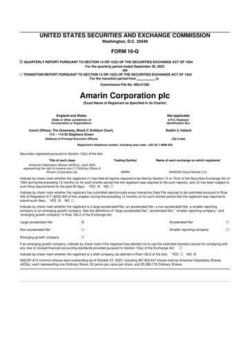 Thumbnail Amarin Corporation
 10-Q Quarterly Report FY2023 