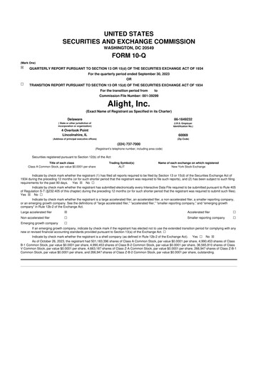 Thumbnail Alight 10-Q Quarterly Report FY2023 