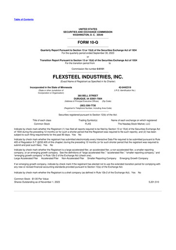 Vorschaubild Flexsteel Industries 10-Q Quartalsbericht 2023 