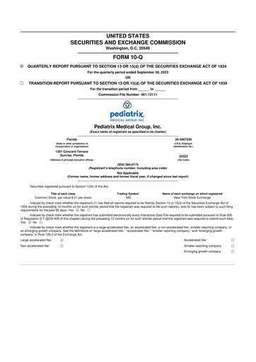 Thumbnail Pediatrix Medical Group 10-Q Quarterly Report FY2023 