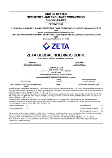 Vorschaubild Zeta Global 10-Q Quartalsbericht 2023 