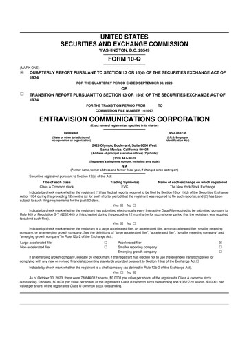 Thumbnail Entravision Communications
 10-Q Quarterly Report FY2023 