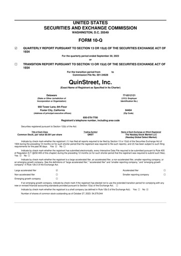 Thumbnail QuinStreet
 10-Q Quarterly Report FY2024 