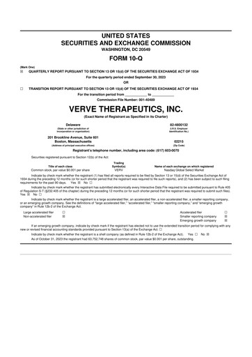 Thumbnail Verve Therapeutics 10-Q Quarterly Report FY2023 