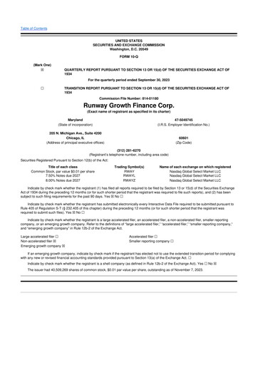 Thumbnail Runway Growth Finance 10-Q Quarterly Report FY2023 