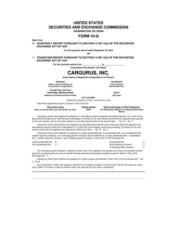 Thumbnail CarGurus 10-Q Quarterly Report FY2023 