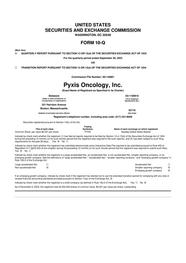 Thumbnail Pyxis Oncology 10-Q Quarterly Report FY2023 