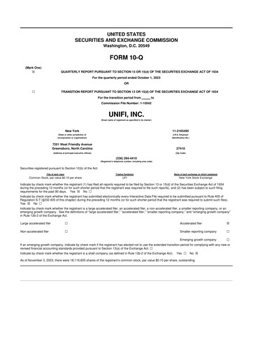 Vorschaubild Unifi 10-Q Quartalsbericht 2023 