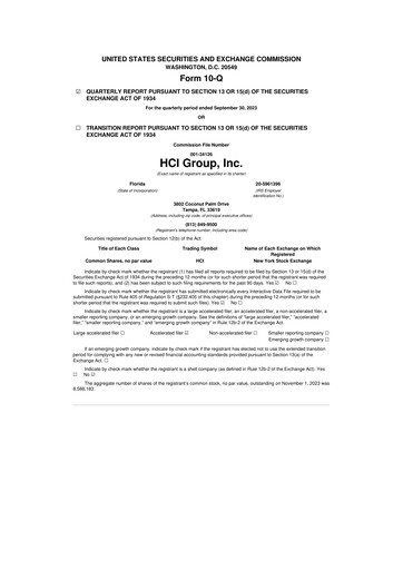 Thumbnail HCI Group
 10-Q Quarterly Report FY2023 
