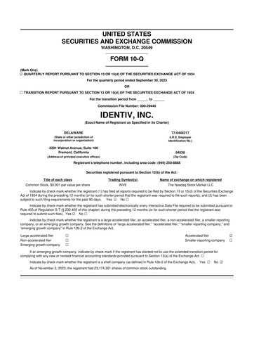 Thumbnail Identiv 10-Q Quarterly Report FY2023 