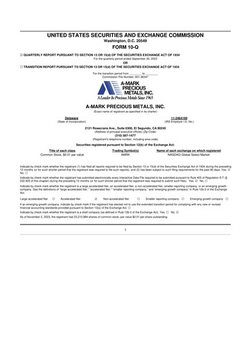 Thumbnail A-Mark Precious Metals 10-Q Quarterly Report FY2024 