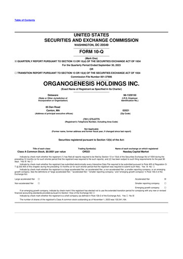 Thumbnail Organogenesis 10-Q Quarterly Report FY2023 