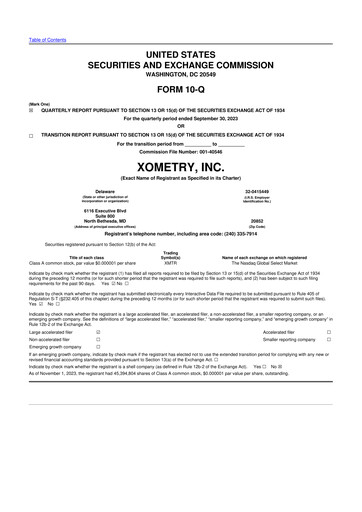 Thumbnail Xometry 10-Q Quarterly Report FY2023 