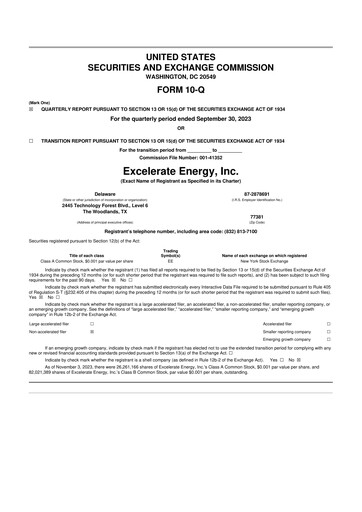 Thumbnail Excelerate Energy 10-Q Quarterly Report FY2023 