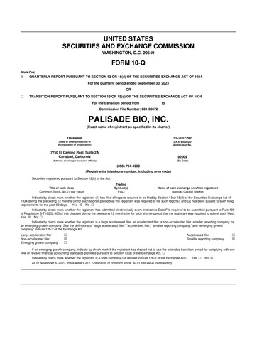 Thumbnail Palisade Bio 10-Q Quarterly Report FY2023 