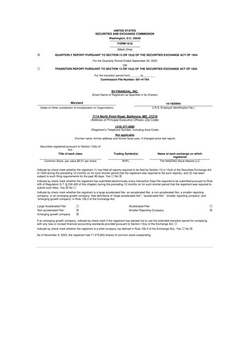 Thumbnail BV Financial 10-Q Quarterly Report FY2023 