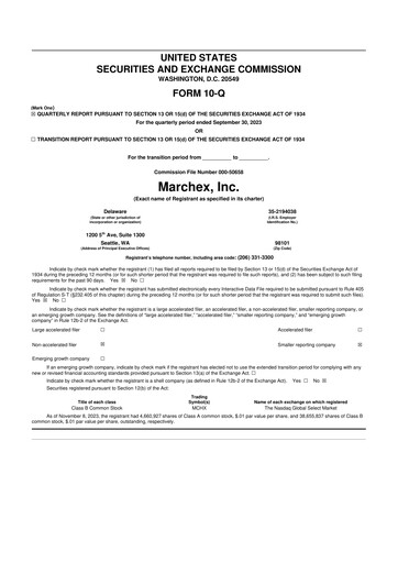 Vorschaubild Marchex 10-Q Quartalsbericht 2023 