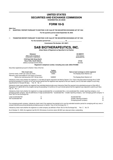 Thumbnail SAB Biotherapeutics 10-Q Quarterly Report FY2023 