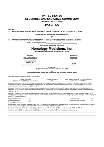 Thumbnail Q32 Bio 10-Q Quarterly Report FY2023 