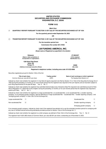Vorschaubild LM Funding America 10-Q Quartalsbericht 2023 