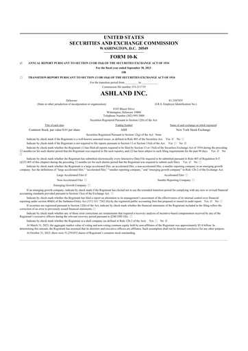 Thumbnail Ashland 10-K Annual Report 2023