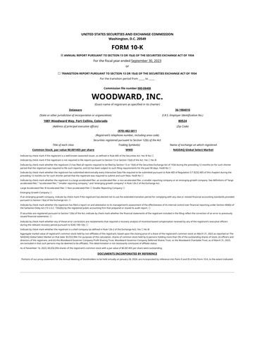 Thumbnail Woodward 10-K Annual Report 2023