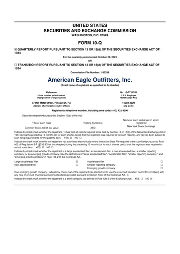 Thumbnail American Eagle Outfitters
 10-Q Quarterly Report FY2023 