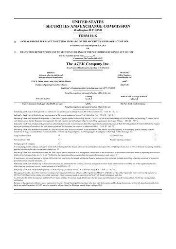 Thumbnail The AZEK Company
 10-K Annual Report 2023