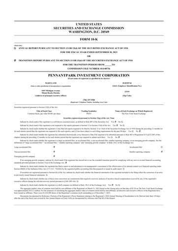 Thumbnail PennantPark Investment 10-K Annual Report 2023