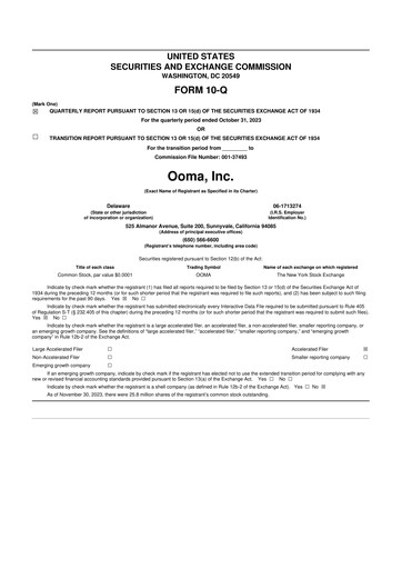 Miniature Ooma 10-Q Rapport trimestriel 2024 