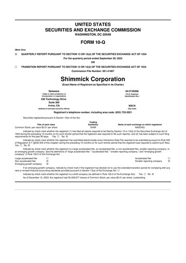 Thumbnail Shimmick 10-Q Quarterly Report FY2023 
