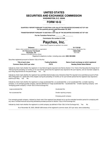 Vorschaubild Paychex 10-Q Quartalsbericht 2024 