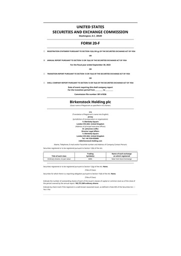 Thumbnail Birkenstock 20-F Annual Report 2023