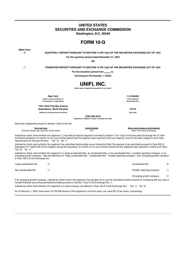 Vorschaubild Unifi 10-Q Quartalsbericht 2024 