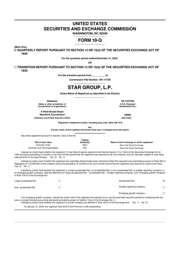 Thumbnail Star Group 10-Q Quarterly Report FY2024 