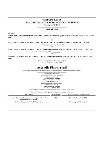 Thumbnail Ascendis Pharma
 20-F Annual Report 2023