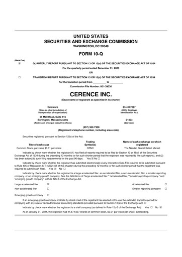 Thumbnail Cerence 10-Q Quarterly Report FY2024 