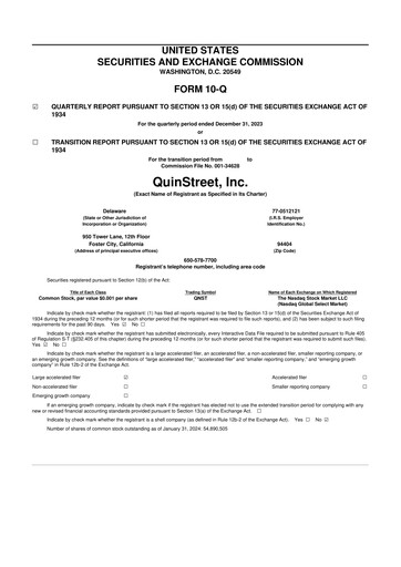 Thumbnail QuinStreet
 10-Q Quarterly Report FY2024 