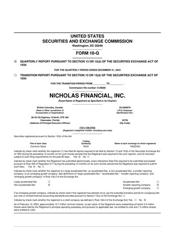 Thumbnail Old Market Capital Corporation 10-Q Quarterly Report FY2024 